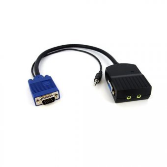 StarTech.com Répartiteur vidéo 2 ports VGA avec audio ? alimentation par port USB - Répartiteur vidéo/audio - 2 x VGA + 2 x audio - de bureau 