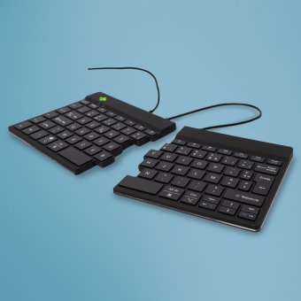 R-GO TOOLS Clavier ergo Split Break v2, divisé, filaire noir - disponible 24 / 48h 