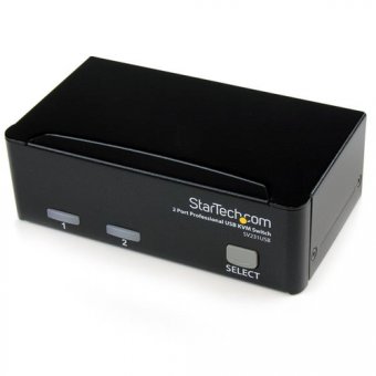 StarTech.com Switch KVM USB VGA professionnel à 2 ports avec câbles - Kit commutateur écran clavier souris - Commutateur KVM - 2 x KVM port(s) - 1 utilisateur local - de bureau 