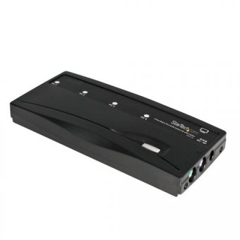 StarTech.com Switch KVM PS/2 VGA à 4 ports avec câbles - Kit commutateur écran clavier souris - 1920 x 1440 - Noir - Commutateur KVM - 4 x KVM port(s) - 1 utilisateur local - de bureau - pour P/N: SVECON6 