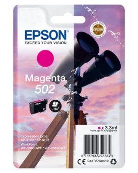 Epson 502 - 3.3 ml - magenta - original - blister - cartouche d'encre - pour Expression Home XP-5100, 5105, 5150, 5155, WorkForce WF-2860, 2865, 2880, 2885 