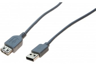 Rallonge USB 2.0 grise - 3,0 M 