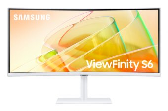Samsung ViewFinity S6 S34C650TAU - S65TC Series - écran LED - incurvé - 34" - 3440 x 1440 UWQHD @ 100 Hz - VA - 350 cd/m² - 3000:1 - HDR10 - 5 ms - 2x Thunderbolt 4, HDMI, DisplayPort - haut-parleurs - blanc chaud 