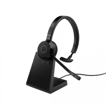 Jabra Evolve 65 TE Mono - Micro-casque - sur-oreille - Bluetooth - sans fil - USB-A via adaptateur Bluetooth - isolation acoustique - certifié UC 