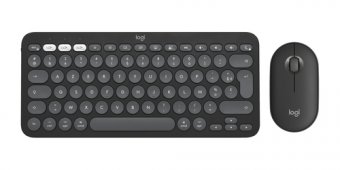 Logitech Pebble 2 Combo for Mac - Ensemble clavier et souris - sans fil - Bluetooth LE - AZERTY - Français - graphite ton sur ton 