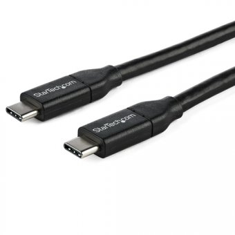 StarTech Câble USB-C vers USB-C avec Power Delivery 5A de 1 m - Cordon USB 2.0 Type-C certifié USB-IF - Noir - Câble USB - USB-C (M) pour USB-C (M) - Thunderbolt 3 / USB 2.0 - 5 A - 1 m - noir 
