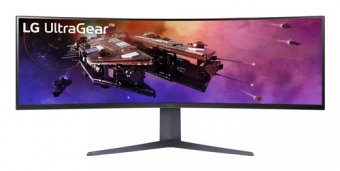 LG UltraGear 45GR75DC-B - Écran LED - jeux - incurvé - 45" (44.5" visualisable) - 5120 x 1440 Dual Quad HD @ 200 Hz - VA - 400 cd/m² - 3000:1 - DisplayHDR 600 - 1 ms - 2xHDMI, DisplayPort, USB-C 