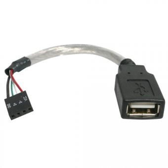 StarTech.com Cable USB 2.0 de 15 cm - USB A femelle vers adaptateur USB carte mere 4 broches F/F - Câble USB - USB (F) pour embase USB 2.0 à 4 broches (F) - 15 cm - pour P/N: 35FCREAD, 35FCREADBK, 35FCREADREM 