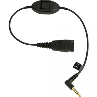Jabra - Câble pour casque micro - Déconnexion rapide mâle pour mini-phone stereo 3.5 mm mâle - 30 cm 