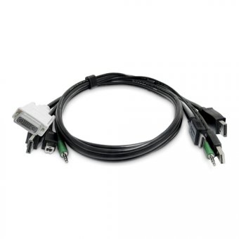 Startech - Câble adaptateur - Conformité TAA - USB type B, DisplayPort, DVI-D, prise audio de 3,5 mm pour USB, HDMI, DisplayPort, prise audio de 3,5 mm - 1.8 m - passif 