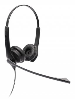 Jabra BIZ 1100 Duo - Micro-casque - sur-oreille - filaire - jack 3,5mm - noir - universitaire - Certifié pour Microsoft Teams, certifié Zoom 
