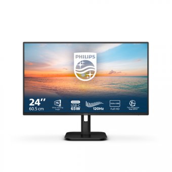 Philips 24E1N1300A - Écran LED - 24" (23.8" visualisable) - 1920 x 1080 Full HD (1080p) @ 100 Hz - IPS - 1300:1 - 1 ms - HDMI, USB-C - haut-parleurs - noir texturé 