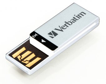Verbatim Store 'n' Go Clip-it - Clé USB - 4 Go - USB 2.0 - blanc piano 