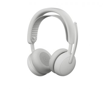Logitech 2 ES - Micro-casque - sur-oreille - Bluetooth - sans fil, filaire - Suppresseur de bruit actif - USB-C - blanc cassé - Certifié pour Microsoft Teams 