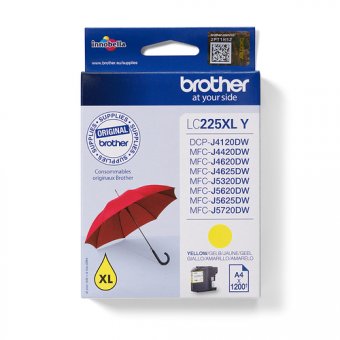 Brother LC225XLY - Jaune - original - cartouche d'encre - pour Brother DCP-J4120DW, MFC-J4420DW, MFC-J5320DW, MFC-J5625DW 