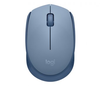 Logitech M171 - Souris - droitiers et gauchers - optique - 3 boutons - sans fil - 2.4 GHz - récepteur sans fil USB - bleu/gris 