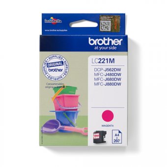 Brother LC221M - Magenta - original - cartouche d'encre - pour Brother DCP-J562DW 