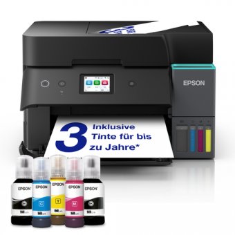 Epson EcoTank ET-4950 - Imprimante multifonctions - couleur - jet d'encre - ITS - A4/Letter (support) - jusqu'à 12 ppm (copie) - jusqu'à 18 ppm (impression) - 250 feuilles - 33.6 Kbits/s - Wi-Fi(ac), USB, LAN - noir 