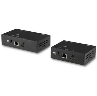 StarTech.com Adaptateur HDMI 4K 60 Hz sur Ethernet jusqu'à 70 m avec Power Over Cable - Convertisseur HDMI 1080p RJ45 jusqu'à 100 m - Rallonge vidéo/audio/infrarouge - HDMI - plus de CAT 5e/6 - jusqu'à 100 m - Conformité TAA 