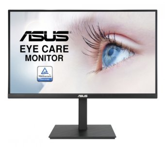 ASUS VA27AQ - Écran LED - 27" - 2560 x 1440 QHD @ 75 Hz - IPS - 350 cd/m² - 1000:1 - HDR10 - HDMI, VGA, DisplayPort - haut-parleurs - noir 