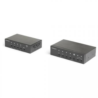 StarTech.com Adaptateur HDMI sur Ethernet avec switch et scaler vidéo intégrés - Switch HDMI, VGA, DisplayPort vers HDMI via RJ45 - Rallonge vidéo/audio/infrarouge/réseau - HDMI, DisplayPort, HDBaseT, VGA - plus de CAT 6 - jusqu'à 70 m - Conformité TAA 