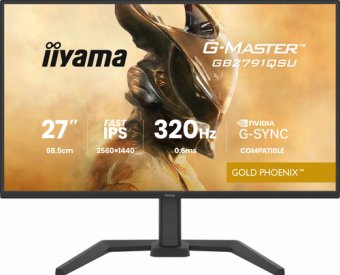 iiyama G-MASTER Gold Phoenix GB2791QSU-B1 - Écran LED - jeux - 27" - 2560 x 1440 WQHD @ 320 Hz - Fast IPS - 350 cd/m² - 1000:1 - HDR10 - 0.6 ms - 2xHDMI, DisplayPort - haut-parleurs - noir mat 