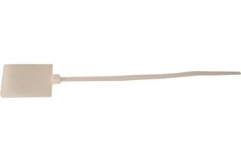 Lien serre-câbles avec porte-étiquette 28 x 20 mm - 10 pcs - 130 x 2,5 mm 