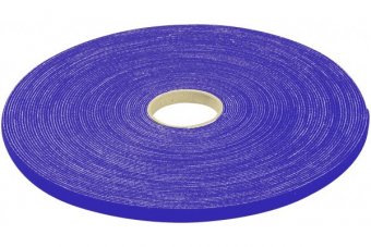 Rouleau de lien auto-agrippant largeur 10 mm - bleu - 20 m 