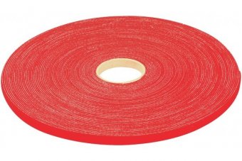 Rouleau de lien auto-agrippant largeur 10 mm - rouge - 20 m 