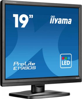 iiyama ProLite E1980S-B1 - Écran LED - 19" - 1280 x 1024 @ 75 Hz - TN - 250 cd/m² - 1000:1 - 3 ms - HDMI, DisplayPort - haut-parleurs - noir mat 