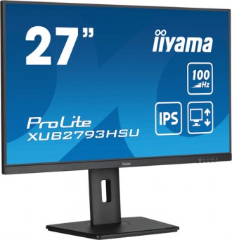 iiyama ProLite XUB2793HSU-B7 - Écran LED - 27" - 1920 x 1080 Full HD (1080p) @ 100 Hz - IPS - 250 cd/m² - 1300:1 - 1 ms - HDMI, DisplayPort - haut-parleurs - noir mat 