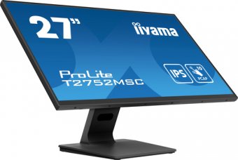 iiyama ProLite T2752MSC-B1 - Écran LED - 27" - écran tactile - 1920 x 1080 Full HD (1080p) @ 60 Hz - IPS - 400 cd/m² - 1000:1 - 5 ms - HDMI, DisplayPort - haut-parleurs - noir, mat 