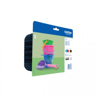 Brother LC221 Value Pack - Pack de 4 - noir, jaune, cyan, magenta - original - cartouche d'encre - pour Brother DCP-J562DW 