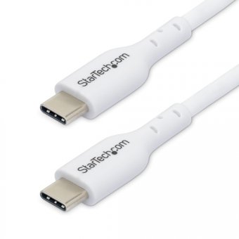 StarTech.com 3m White USB-C Charging Cable, USB C Cable, 60W 3A PD - Câble USB - USB-C (M) pour USB-C (M) - USB 2.0 - 5 / 9 / 12 / 15 / 20 V - 3 A - 3 m - sans halogène, passif, USB Power Delivery (60W), support pour Power Delivery 2,0 - blanc 