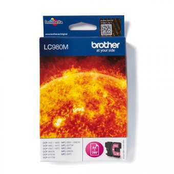 Brother LC980M - Magenta - original - cartouche d'encre - pour Brother DCP-145, 163, 165, 167, 193, 195, 197, 365, 373, 375, 377, MFC-250, 290, 295, 297 