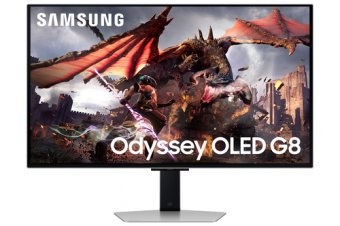 Samsung Odyssey OLED G8 S32DG800SU - Moniteur OLED - Intelligent - jeux - 32" - 3840 x 2160 4K @ 240 Hz - 250 cd/m² - 1000000:1 - DisplayHDR 400 True Black - 0.03 ms - 2xHDMI, DisplayPort - haut-parleurs - argent 