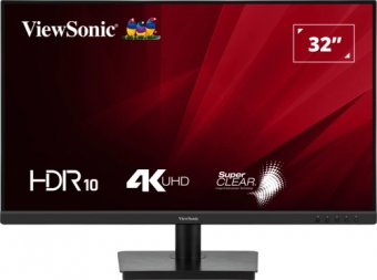 ViewSonic VA3208-4K-HD - Écran LED - 32" (31.5" visualisable) - 3840 x 2160 4K @ 60 Hz - VA - 300 cd/m² - 3000:1 - HDR10 - 4 ms - 2xHDMI, DisplayPort 