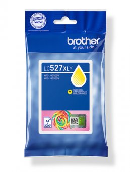 Brother LC527XLY - À rendement élevé - jaune - original - pack d'oreillers - cartouche d'encre - pour Brother MFC-J4350DW, MFC-J4550DW, MFC-J6760DW 