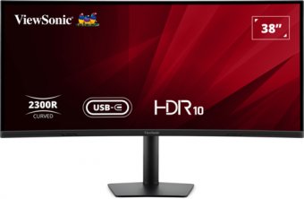 ViewSonic VA3820C - Écran LED - incurvé - 38" (37.5" visualisable) - 3840 x 1600 UWQHD+ @ 75 Hz - IPS - 300 cd/m² - 2000:1 - HDR10 - 4.785 ms - HDMI, DisplayPort - haut-parleurs 