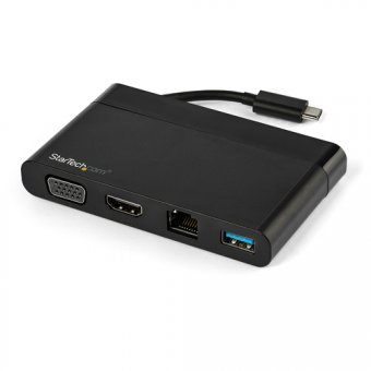 StarTech.com Adaptateur multiport AV numérique avec sorties vidéo HDMI et VGA - USB-A (DKT30CHVCM) - Station d'accueil - USB-C - VGA, HDMI - 1GbE 