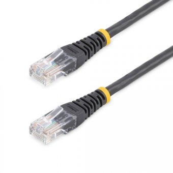 15m Cat5e Black Molded Cat5e Patch Cable 