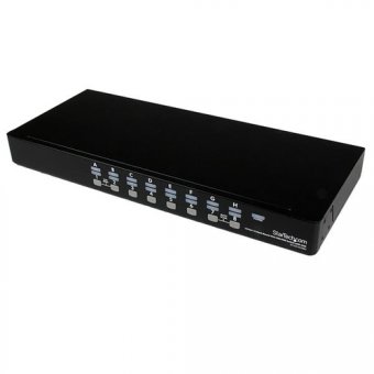 StarTech.com 16 Port 1U Rackmount USB KVM Switch with OSD (SV1631DUSBU) - Commutateur KVM - 16 x KVM port(s) - 1 utilisateur local - de bureau - pour P/N: RK3236BKF, RK4236BKB, RKCONS1701, RKCONS17HD, RKCONS1901, RKCONS1908K, RKCONS1916K 