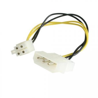 StarTech.com Adaptateur Molex 15,2cm vers P4/ATX, Câble Molex LP4 vers P4 - Adaptateur secteur - alimentation interne 4 pin (5 V) (F) pour ATX12V 4 broches (M) - 15.2 cm 