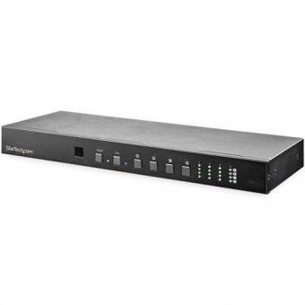StarTech.com Matrice vidéo HDMI 4x4 avec audio et contrôle Ethernet/RS232 - 4K 60 Hz - Switch montable en rack - VS424HD4K60 - Commutateur vidéo/audio - de bureau 