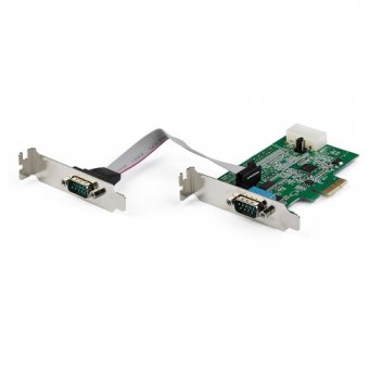 Startech Carte série PCI Express à 2 ports RS232 avec UART 16950 - Compatible Windows et Linux - 921.4 Kbps (PEX1S953LP) (PEX2S953LP) - Adaptateur série - PCI Express x1 profil bas - RS-232 x 2 