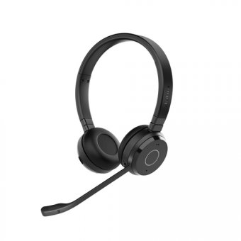 Jabra Evolve 65 TE Stereo - Micro-casque - sur-oreille - Bluetooth - sans fil - USB-A via adaptateur Bluetooth - isolation acoustique - Certifié pour Microsoft Teams 
