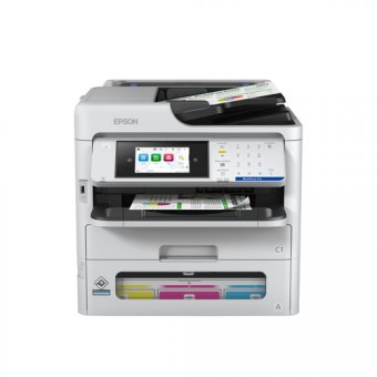 Epson WorkForce Pro EM-C800RDWF - Imprimante multifonctions - couleur - jet d'encre - A4 (210 x 297 mm) (original) - A4/Legal (support) - jusqu'à 25 ppm (impression) - 330 feuilles - 33.6 Kbits/s - USB 2.0, Gigabit LAN, Wi-Fi(ac) 