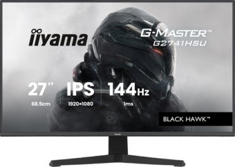 iiyama G-MASTER Black Hawk G2741HSU-B1 - Écran LED - jeux - 27" - 1920 x 1080 Full HD (1080p) @ 144 Hz - IPS - 350 cd/m² - 1500:1 - 1 ms - HDMI, DisplayPort - haut-parleurs - noir, mat 