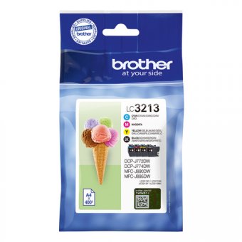 Brother LC3213 Value Pack - Pack de 4 - noir, jaune, cyan, magenta - original - cartouche d'encre - pour Brother DCP-J772DW, DCP-J774DW, MFC-J890DN, MFC-J890DW, MFC-J890DWN 