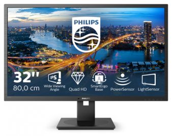 Philips B Line 325B1L - Écran LED - 32" (31.5" visualisable) - 2560 x 1440 QHD @ 75 Hz - IPS - 250 cd/m² - 1200:1 - 4 ms - 2xHDMI, DisplayPort - haut-parleurs - texture noire 